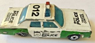 Vtg Matchbox Superfast Plymouth Gran Fury 1979 Metro Police Traffic Control Car