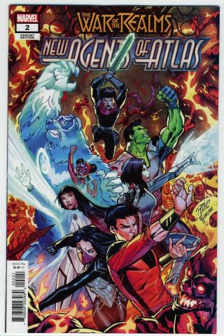 War Of Realms Agents Of Atlas 2 Marvel Comics Ron Lim 1:25 Variant Nm