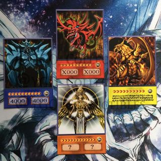 Yugioh Custom Anime Orica Cards – 4 Gods: Slifer,  Ra,  Obelisk,  Horakhty