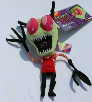 Rare 2008 Nickelodeon Invader Zim As An Alien Mini Plush Stuffed Toy Doll