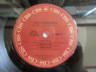 Ozzy Osbourne - No Rest For The Wicked 1989 Rare 7 Tracks Korea Vinyl LP 5