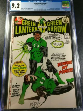 1971 Dc Green Lantern 87 Cgc 9.  2 Wp 1st Appearance Of Jon Stewart