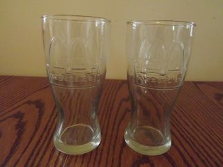 Set Of 2 Collectible Mcdonalds Retro Soda Fountain Glasses Tumbler 1992 16oz