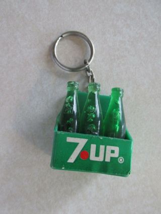Adv160 Advertising Keychain Fob 7up 7 Up Six Pack Of Bottles