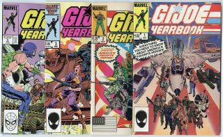 G.  I.  Joe - 4 Complete Runs,  26 Issues Avg.  Nm 9.  4 White Pages Marvel 1985
