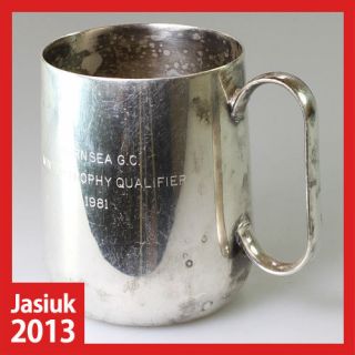 Old Vintage Antique England Silver Plated Hb E.  P.  N.  S.  Ai Tankard Beer Mug Marked