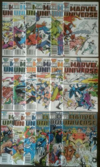 The Official Handbook Of The Marvel Universe Issues 1 - 18 (marvel 1986)