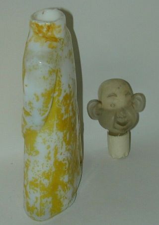 RF Outcault Yellow Kid Milk Glass Hot Sauce Bottle circa 1900 SCARCE Exc Cond 7