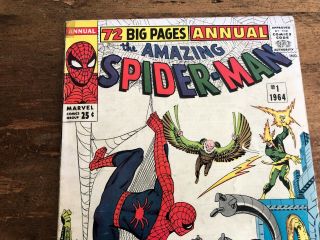 The Spider - Man Annual 1 1st Appearance of Sinister Six Marvel 1964 c 2