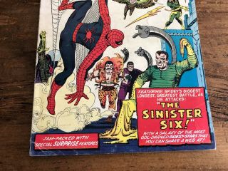 The Spider - Man Annual 1 1st Appearance of Sinister Six Marvel 1964 c 3