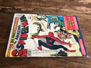 The Spider - Man Annual 1 1st Appearance of Sinister Six Marvel 1964 c 4