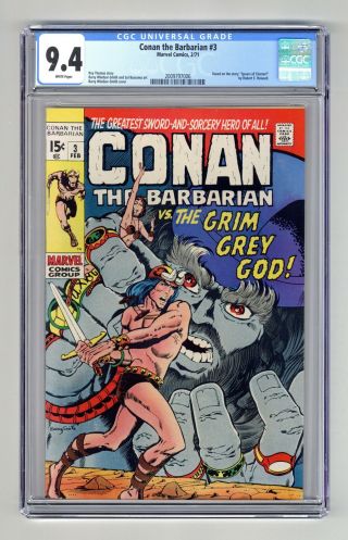 Conan The Barbarian (marvel) 3 1971 Cgc 9.  4 2009797006