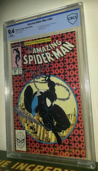 CBCS 9.  4 Spider - Man 300 Like CGC.  1st Appearance of Venom.  White Pages 3