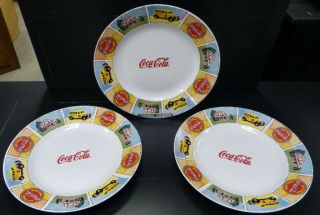 Coca Cola Collectors Dinner Plate Gibson Cc Coke 11.  5  Good Old Days " Set Of 3