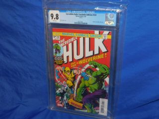 Incredible Hulk 181 Facsimile Reprint Edition Cgc 9.  8 Nm/m 1st App Wolverine