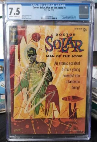 Doctor Solar,  Man Of The Atom 1 Cgc 7.  5 - White Pages Gold Key