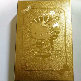 Sanrio Hello Kitty Gold Trump Playing Cards Kawaii Cute Japan Limited Kimono F/s