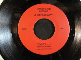 A Reflection Today/christmas Day Private 7” 45 Moody Drum Machine Synth Wave ♬