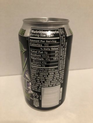 Mountain Dew Pitch Black 2 Part II Sour Grape Soda Mtn Dew Can From 2005 3