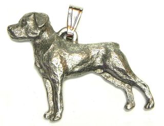 Rottweiler Pendant Dog Harris Fine Pewter Made In Usa Jewelry