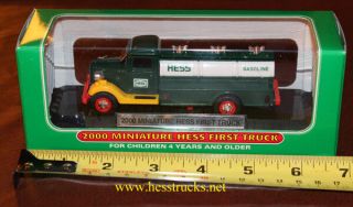 2000 Hess Miniature " First Hess Truck " 100 - In - Box Hess Mini Truck