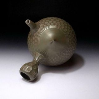 HN15 Japanese Unique Sencha Water Pot,  Banko ware,  1st class potter,  Iroku Mori 7