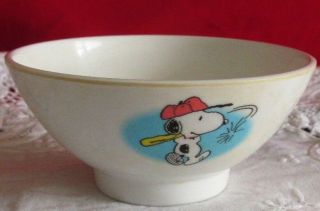 Peanuts Snoopy And His Friends Snoopy Woodstock Small Melamine Bowl