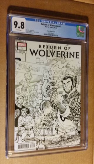 Return Of Wolverine 1 1st Print 2 Per Store Nauck Sketch Variant Cgc 9.  8 Nm,  /m