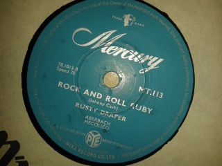 Rusty Draper : Rock And Roll Ruby / House Of Cards.  Uk.  78,  Rpm (1956)
