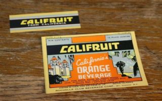 Antique Vtg Paper Label Califruit California 
