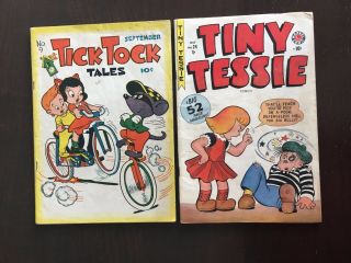 Tick Tock Tales &tiny Tessie (2) Comics 24 & 9