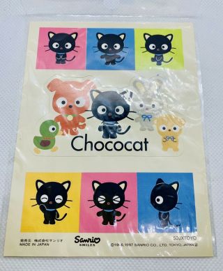 Vintage Sanrio Chococat Cat Sticker.  In Package.