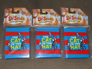 3 Dr.  Seuss The Cat In The Hat Little Hardback Notebook - 82 Blank Pages -