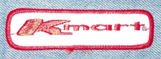 Vintage Kmart Embroidered Uniform Patch Red White Old Stock