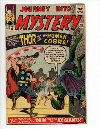Journey Into Mystery 98 (1963 Marvel Comics) - Origin/1st App.  The Human Cobra