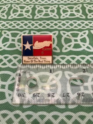 Coca Cola Coke Texas Lone Star Enamel Vintage Lapel Pin