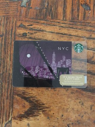 Limited Starbucks 2010 York City At Night Gift Card