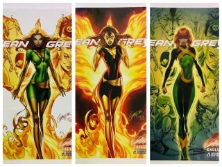 Jean Grey 1 Nm 1st Print J Scott Campbell Exclusive Variant Set Of 3 Covers