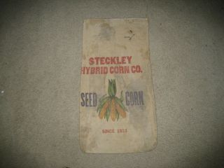Vintage Steckley Seed Corn Cloth Sack