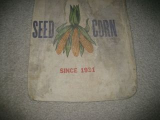 Vintage Steckley Seed Corn Cloth Sack 4