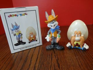 Looney Tunes Bugs Bunny & Yosemite Sam Salt & Pepper Shakers 1993 Fast S/h