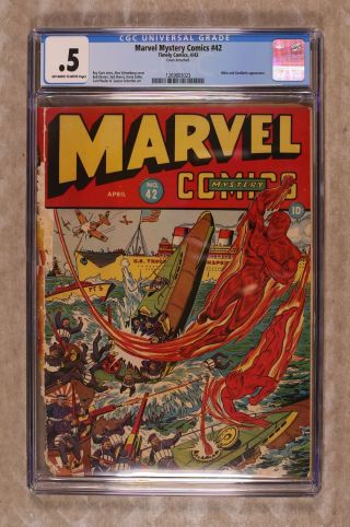 Marvel Mystery Comics 42 1943 Cgc 0.  5 1269803023
