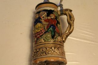 Large Vintage Western Germany Musical Beer Stein Mug