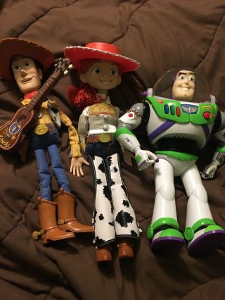 Disney Toy Story Talking Dolls Woody,  Jessie,  Buzz Lightyear
