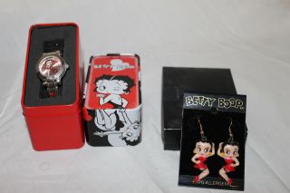 Betty Boop Watch And Earrings