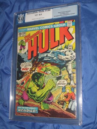The Incredible Hulk 180 Pgx 8.  0 (1st Appearance Of Wolverine/cgc/181)