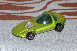 Vtg Hot Wheels Mattel Redline 1967 Silhouette Green Hong Kong Die Cast Metal Car