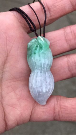 100 Natural Burmese Jadeite Jade Peanut Pendant Grade A 228
