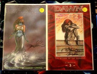 Dawn: Return Of The Goddess Signed 3 & 4 - W/ Certificates