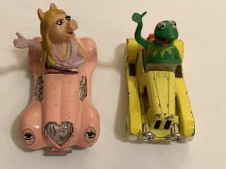 Muppets Kermit And Miss Piggy Diecast Vehicles Vintage 1980s